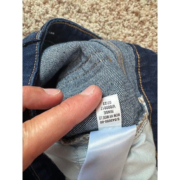 OLD NAVY WOW Wide Leg Denim Blue Jeans, Woman's Jeans/Pants; High Rise, Wide Leg - Picture 8 of 10